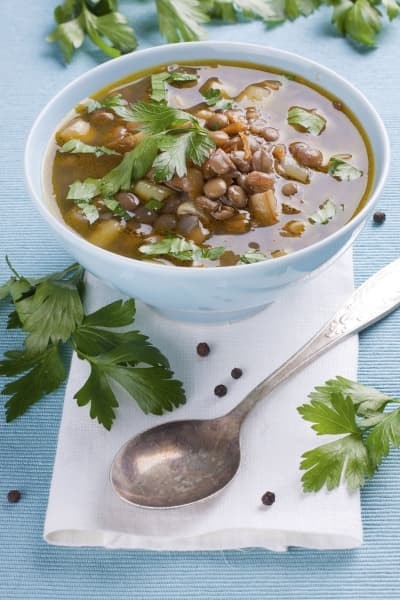 Delicious Lentil, Kale and Chicken Soup for Winter