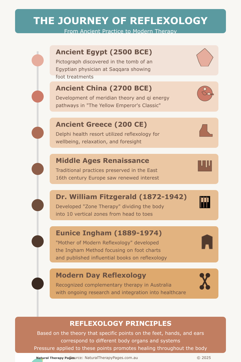 history of reflexology infographic