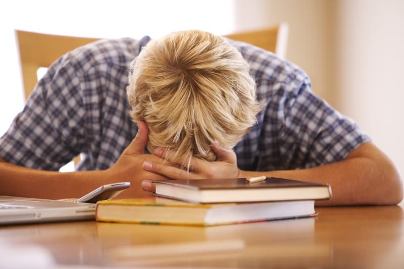 Signs of stress on teenage kids