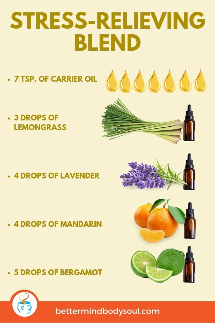What essential oil blends can help with stress?