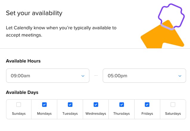 Setting your availability on Calendly