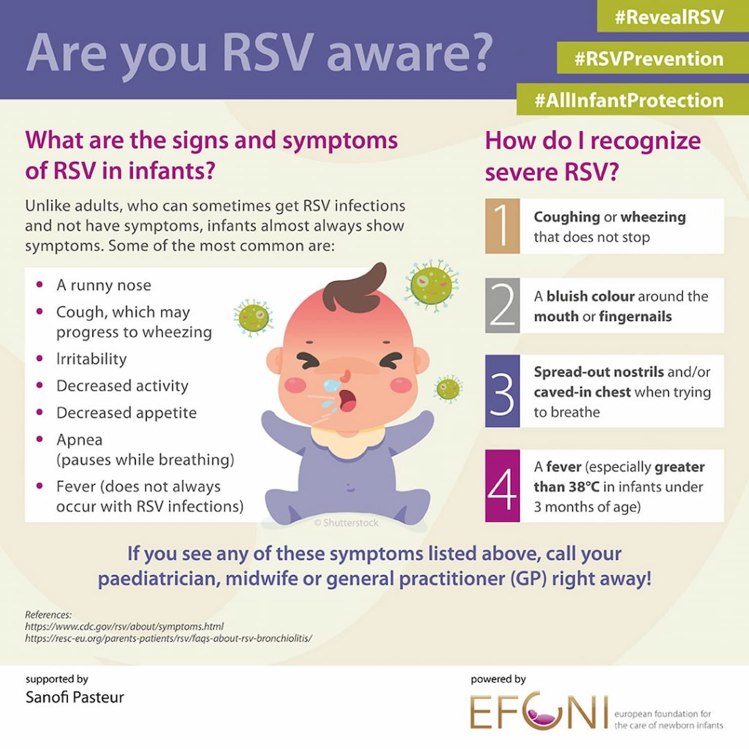 What are the signs that your baby has bronchiolitis?